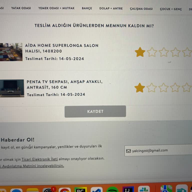Vivense, Satın Aldığım Ürünleri Getirmiyor