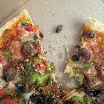Pizza Hut'tan Aldığım Pizzadan Zeytin Çekirdeği Çıktı Ve Dişim Kırıldı