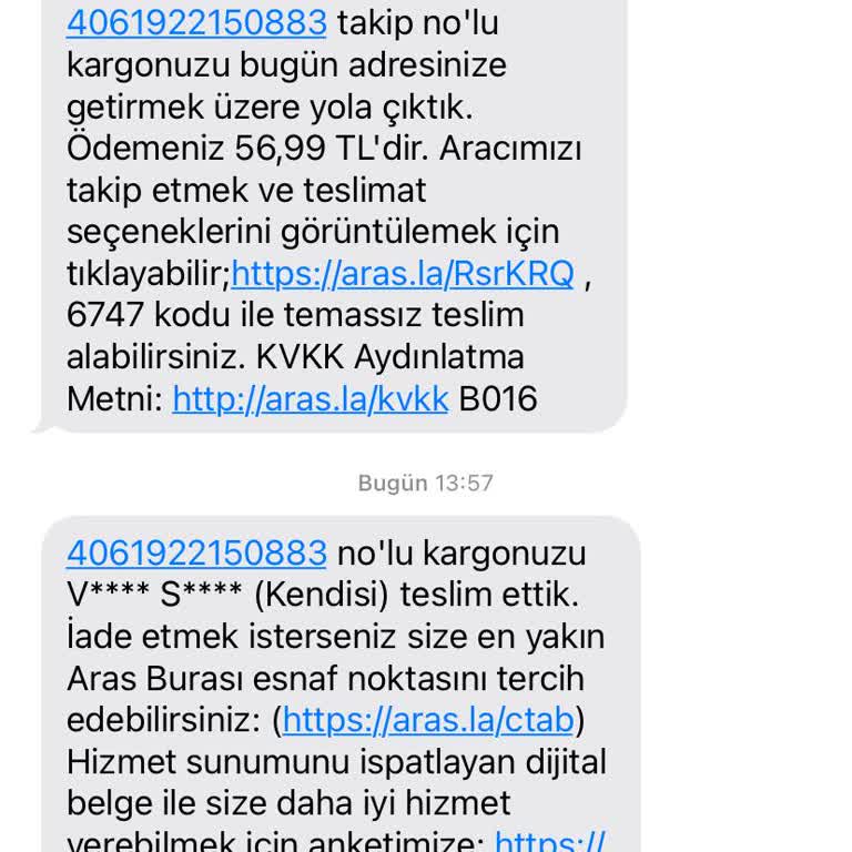 Aras Kargo Kargomu Farklı Kişiye Teslim Etmişler