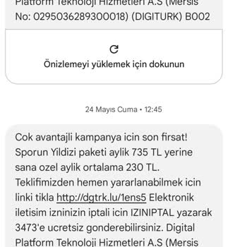 Digiturk Kampanyadan Yararlanamıyorum Israrla Da Aynı Mesajı Geldi