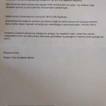 Kappa Ayakkabı Şikayeti
