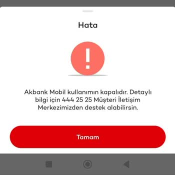 Akbank Mobil Bankacılık Giriş Yapamama