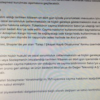 ShoesFabrix İade Ve Değişim Şikayeti