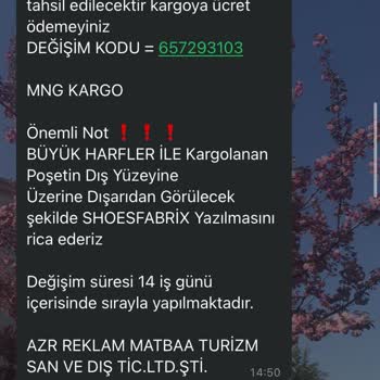 ShoesFabrix İade Ve Değişim Şikayeti