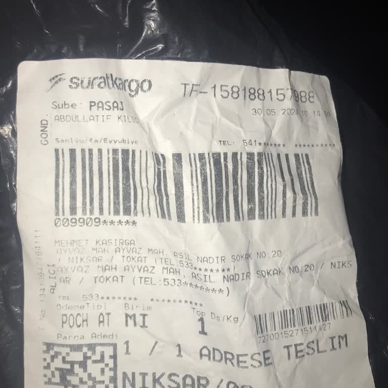Sürat Kargo Ürünümü Eksik Getirdi