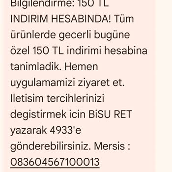 Bisuda 150 TL İndirim Aldatmacası