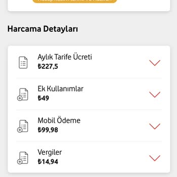 Vodafone Tarife Değişikliği Yapmıyor