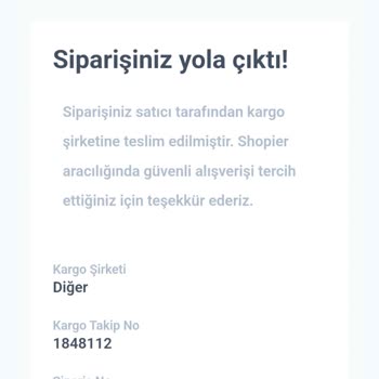 Shoedady Ürün Hala Kargoya Verilmedi