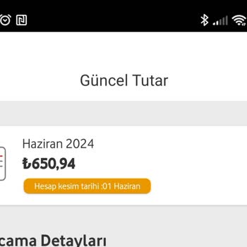 Vodafone Fahiş Fatura Fiyatı