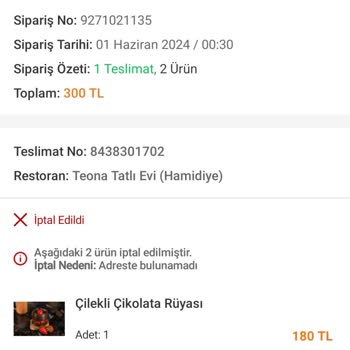 Trendyol Yemek Trendyolgo Paramı Haksiz Yere Geri Vermiyor