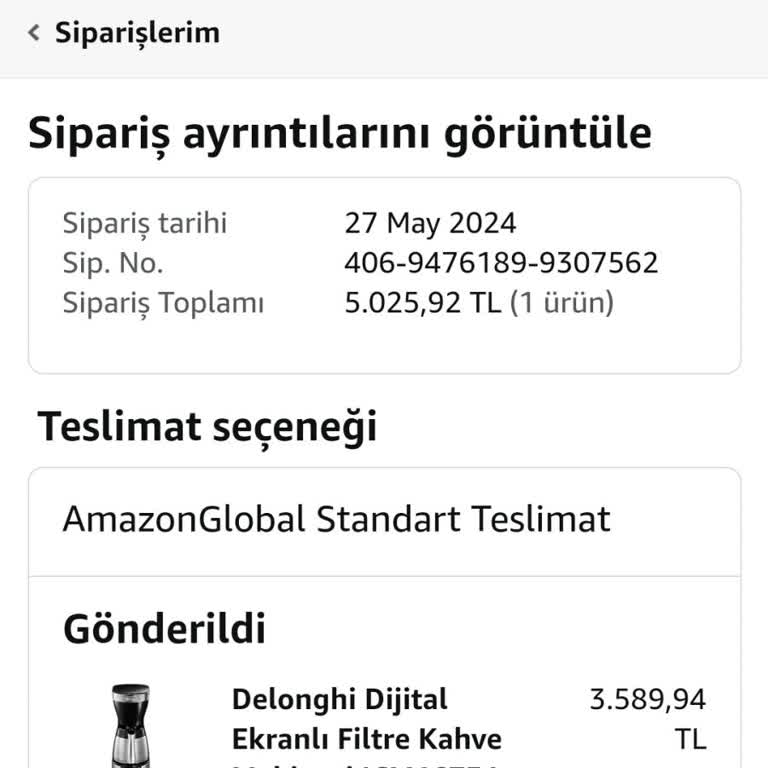 Amazon Yanlış Ürün Gönderilmiş