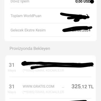 Gratis 31 Mayıs 2024 İndirimi Para Alındı Sipariş Alındı Gözükmüyor.