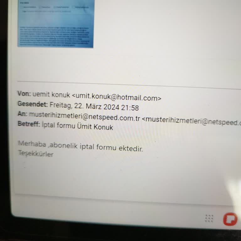 Netspeed İptal Mail-i Almadık Bahaneleri.