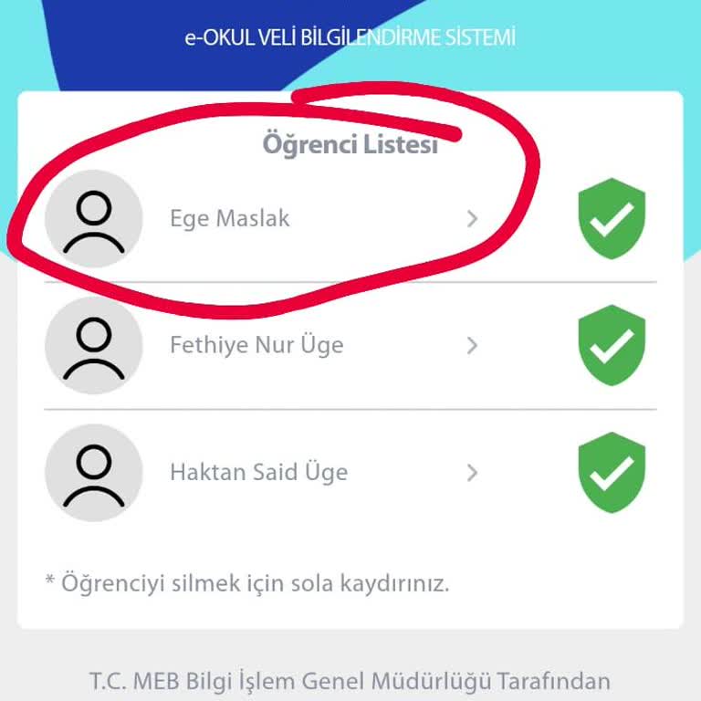 E-okul VBS'de Tanımadığım Biri Ekli