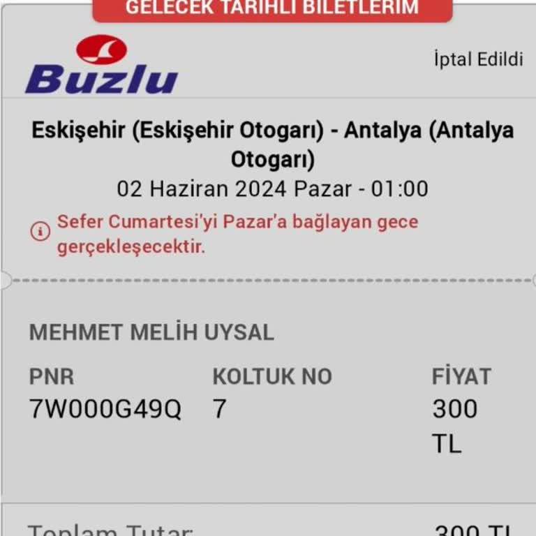 Obilet Bilet İptali İadem Gelmedi