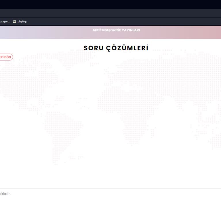 Aktif Öğrenme Yayınları Video Çözümler Yok