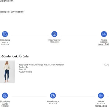 Mavi.com Ve Aras Kargo Ürünümü Elime Ulaştırmıyor.