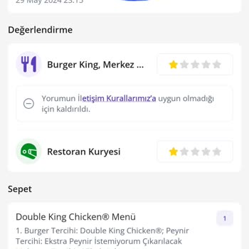 Getir Ve Burger King Üst Üste Hatalar