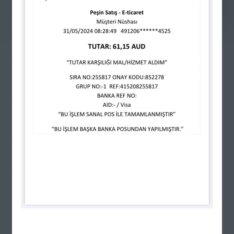 Ted Baker Türkiye Siparişinin İptali