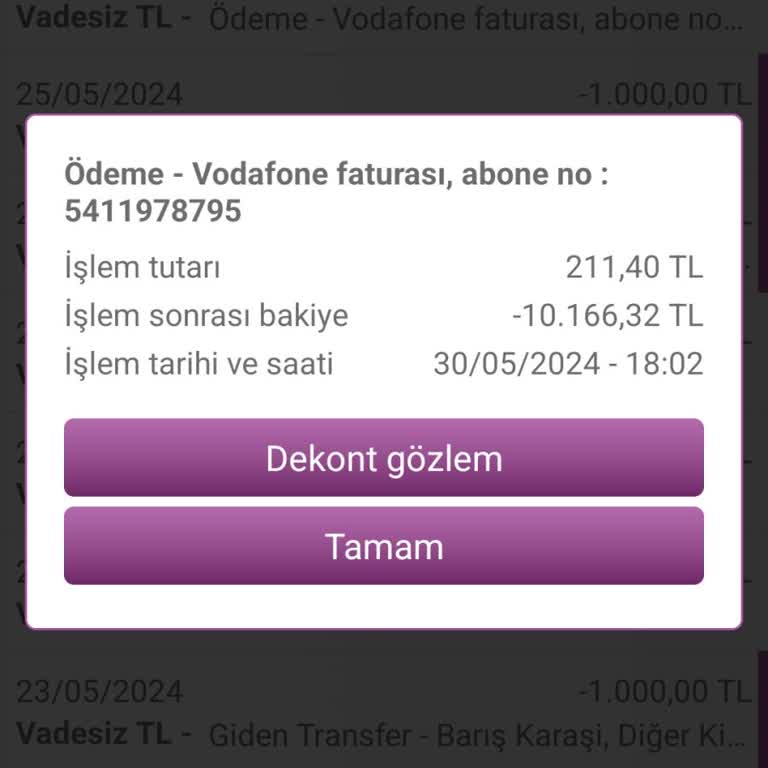 Vodafone Benim Kartımda Benden Habersiz Fatura Ödenmiş