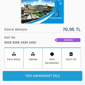 Para Yüklü AnkaraKart Eksik Bakiye Sorunu