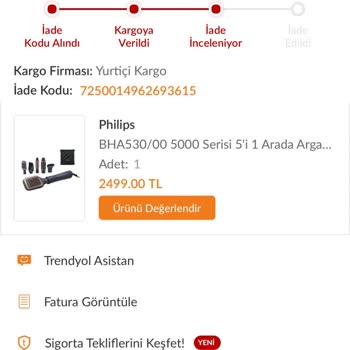 Trendyol Bozuk Ürün Ve Geciken İade: Philips Saç Şekillendirici Kabusu