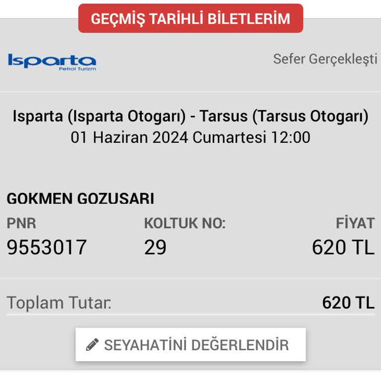 Isparta Petrol Turizm Muavininiz Yalan Söyledi Ve Yolum Uzadı.