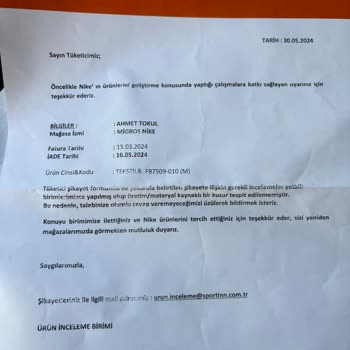 Nike Hatalı Üretim Ürünün Arkasında Durmuyor.