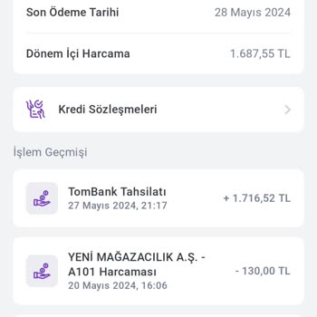 Hadi - TOMBANK Hadi Veresiye Kredi Limiti Silinmesi