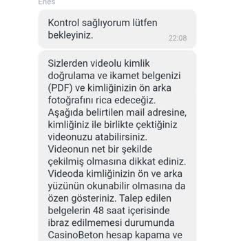 CasinoBeton Deneme Bonusu İle Kazandığım Parayı Çekemiyorum