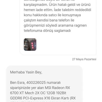 Hepsiburada'nın Para İadesi Yapmaması Ve İlgisizliği