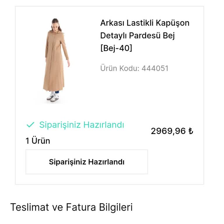 Kayra Giyim Parası Ödenen Ürün Gönderilmedi