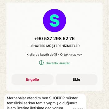 Shopier adı kullanılan sahte site üzerinden Alışverişi Yaptım Paramı Ödedim Tekrar Ödeme Yapmamı İstiyor.