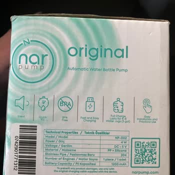 Getirden Aldığım Nar Pump Firmasına Ait Olan Ürünün Değişim Talebi.