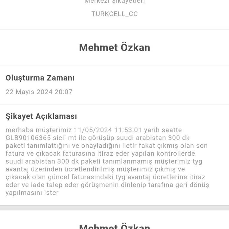 Turkcell Müşteri Hizmetleri Paket Onaylamama