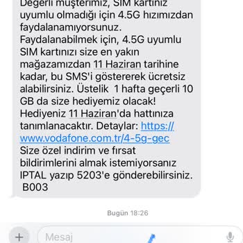 Vodafone Müşteri Temsilcisi Ve Bayi Şikayeti