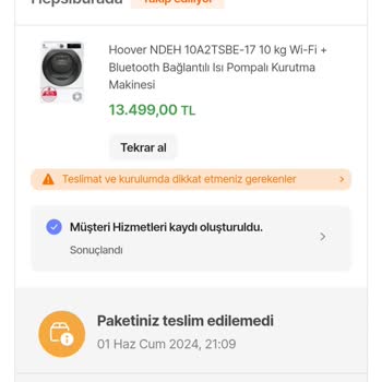 Hepsiburada Ve Hepsijet Kargo Dan Şikayetçiyim