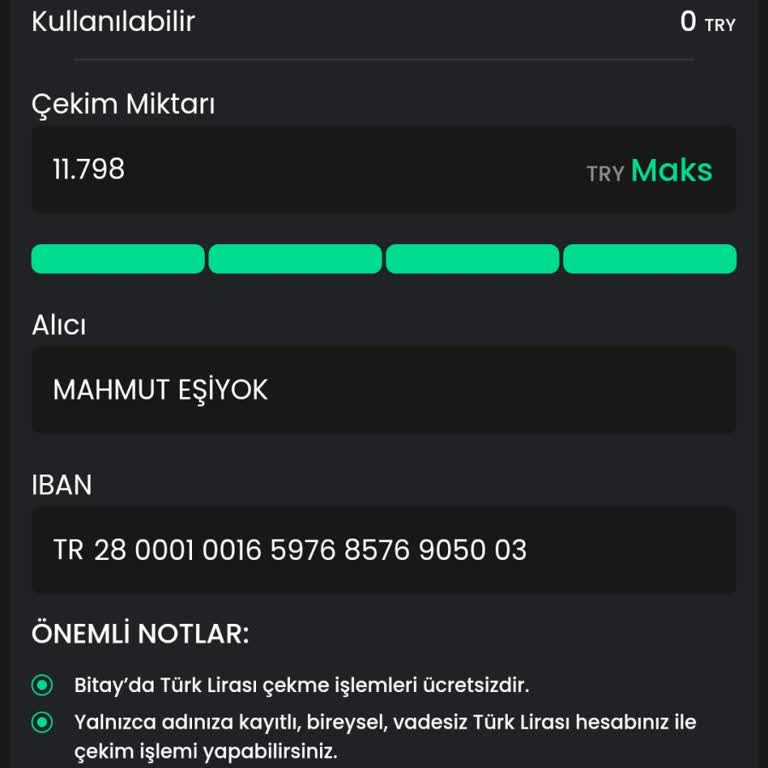 Bitay Para Çekme İşleminde Yaşanan Mağduriyet