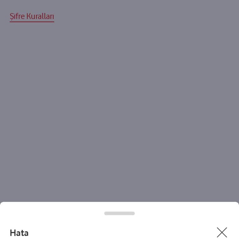 Vodafone Pay Üye Erişim Engelli Kayıt Olamama