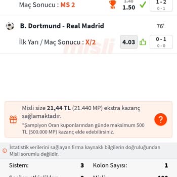 Misli Hata Real Madrid Dortmund X 2
