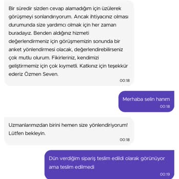 Getir Teslim Edilmeyen Sipariş