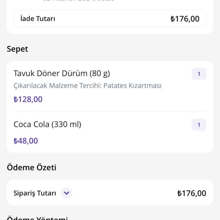 Getir Yemek Sorumsuzluğu