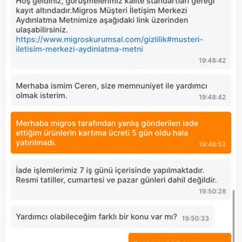 Migros Sanat Market Paramı İade Etmiyor