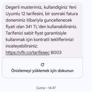 Vodafone Fahiş Fatura Artışı