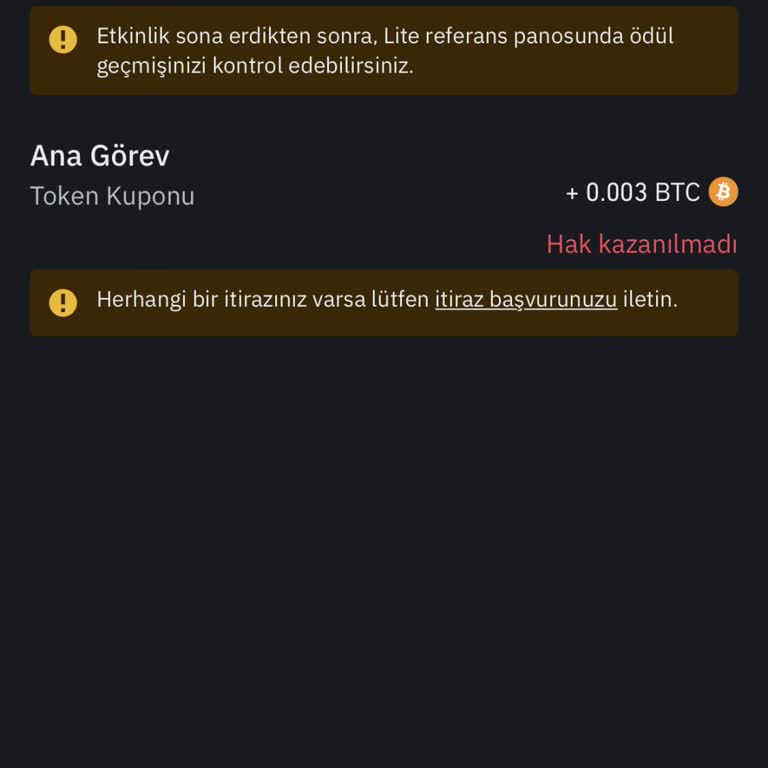 Binance Lite Referans 0.003 BTC