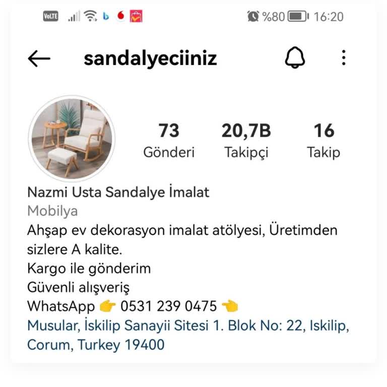 Sandalyeciiniz Sallanan Sandalye Reklamı İle Yanıltıldım