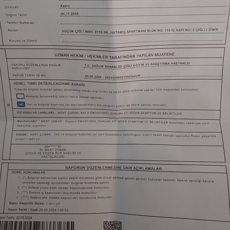 Milli Eğitim Bakanlığı (MEB) Öğretmen Sinir Hastası