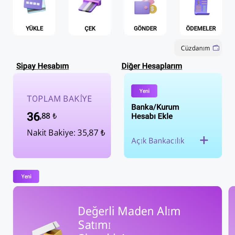 Sipay Hesaba Para Aktaramama