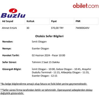 Buzlu Turizm'in Sefer Saatini Habersiz Değiştirmesi