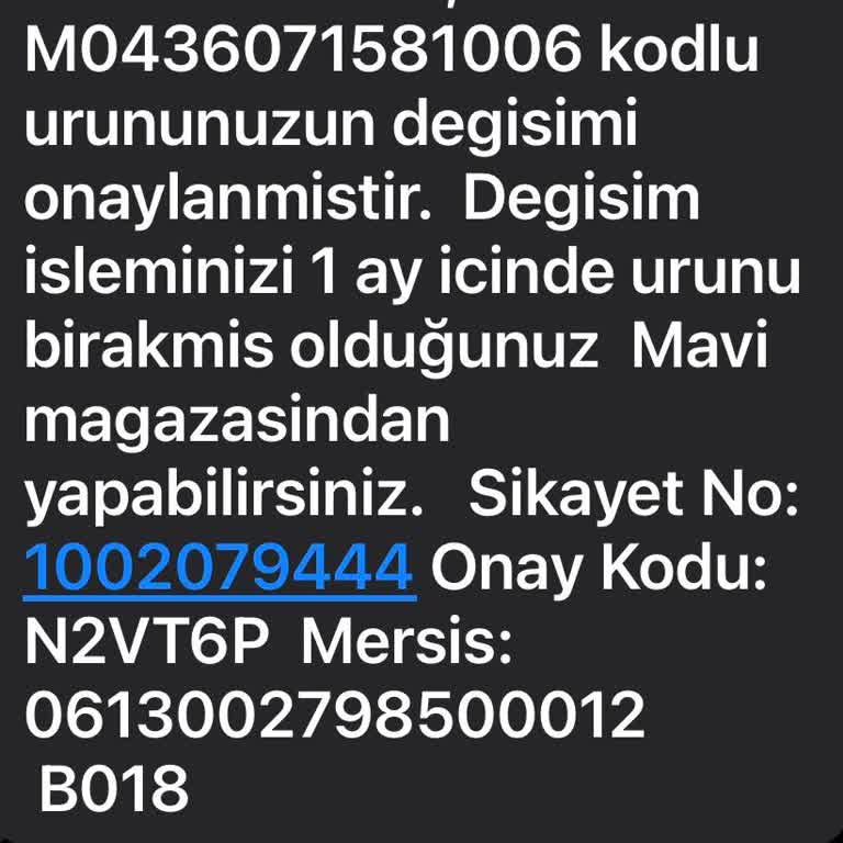 Mavi Jeans Değişim Mağduriyeti